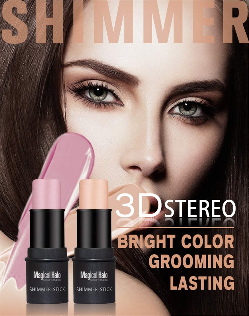 FantasyDay Illuminator Face Highlighter Makeup Sticks Pearl Shimmer Whitening Cream Shimmer Contouring Stick Foundation Stick Face Eye Nose Concealer Pen #2 - Image 5